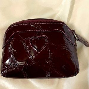 Brighton Burgundy Patent Leather Coin Purse